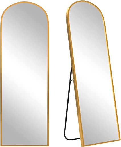 割れない鏡 強化ガラス アーチ型 スタンドミラー 姿見鏡 全身鏡 180×80