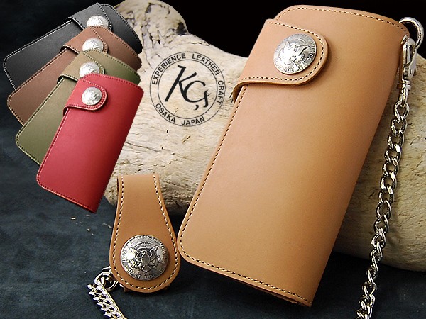 KC,s（ケイシイズ） ライダースウォレット ワン /牛革長財布 送料無料