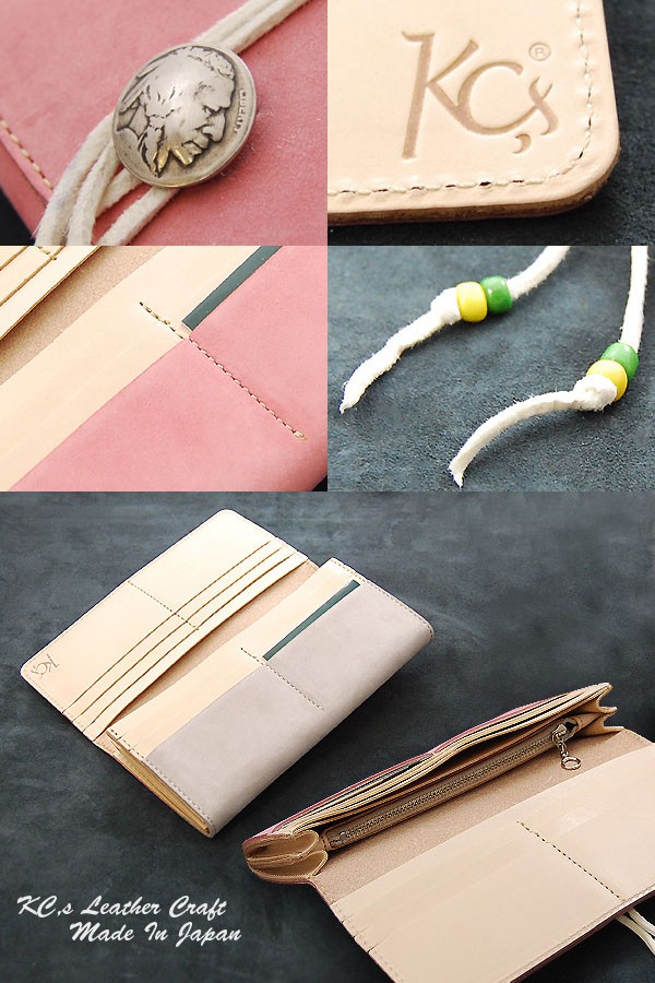 KC'S ケイシイズ　ヒューストン　ヌバック　長財布　レッド BILL WALL LEATHER KC,s ヒューストン ウォレット ヌバック