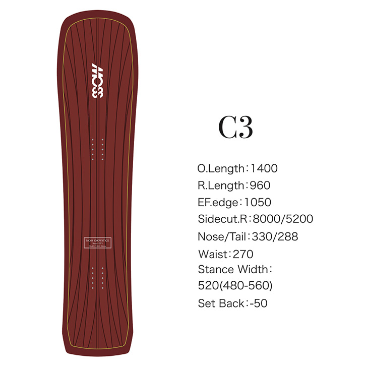 MOSS SNOWSTICK モス スノースティック 25-26 C3 シースリー 2025-2026