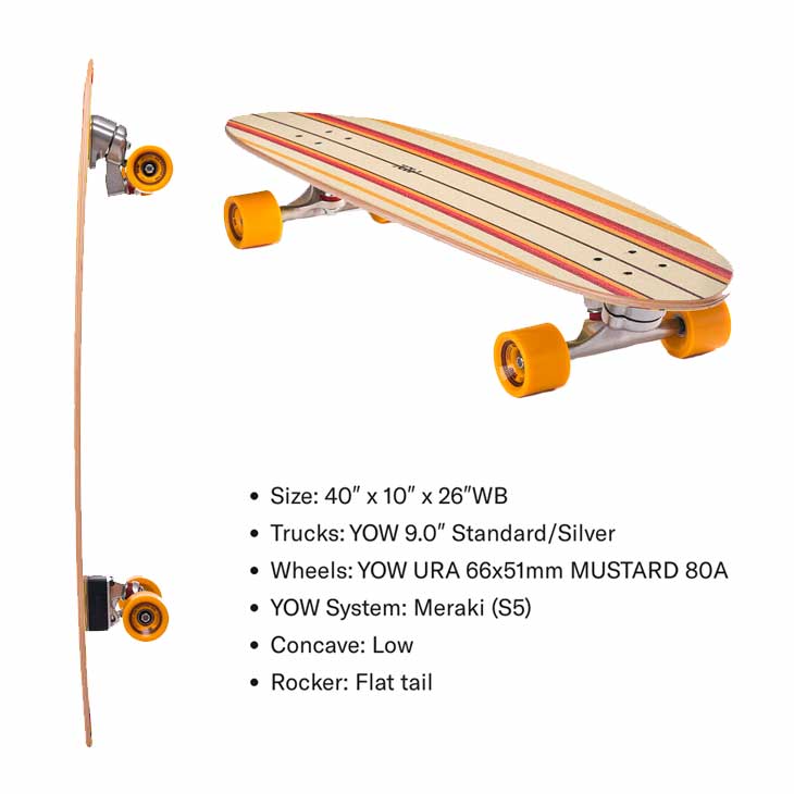 YOW SURF SKATE ヤウ サーフスケート WAIKIKI 40 ワイキキ 40 正規品 SK8 スケートボード スケボー サーフスケート