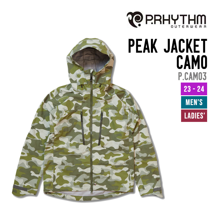 P.RHYTHM プリズム 23-24 PEAK JACKET CAMO ピーク ジャケット カモ 2023-2024 スノーボード :  0172892-1 : SIDECAR - 通販 - Yahoo!ショッピング