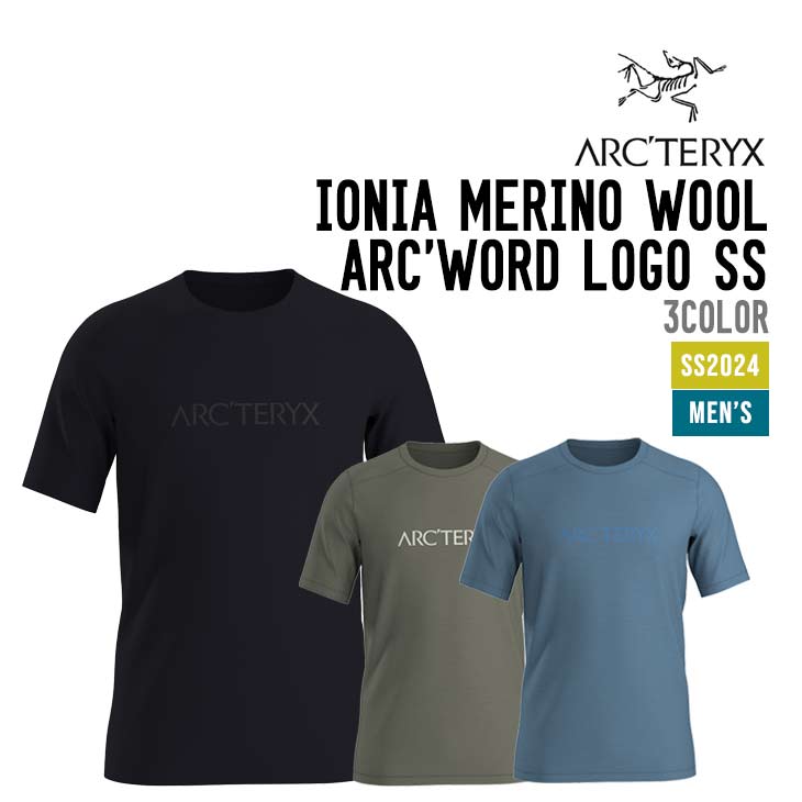 ARC'TERYX アークテリクス IONIA MERINO WOOL ARC'WORD LOGO SS