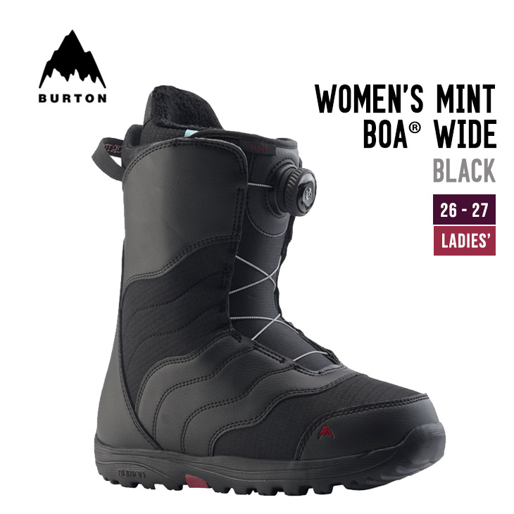 BURTON バートン 26−27  WOMEN'S MINT BOA〓 WIDE ミント レディース スノーボード ブーツ 27WIN-131771