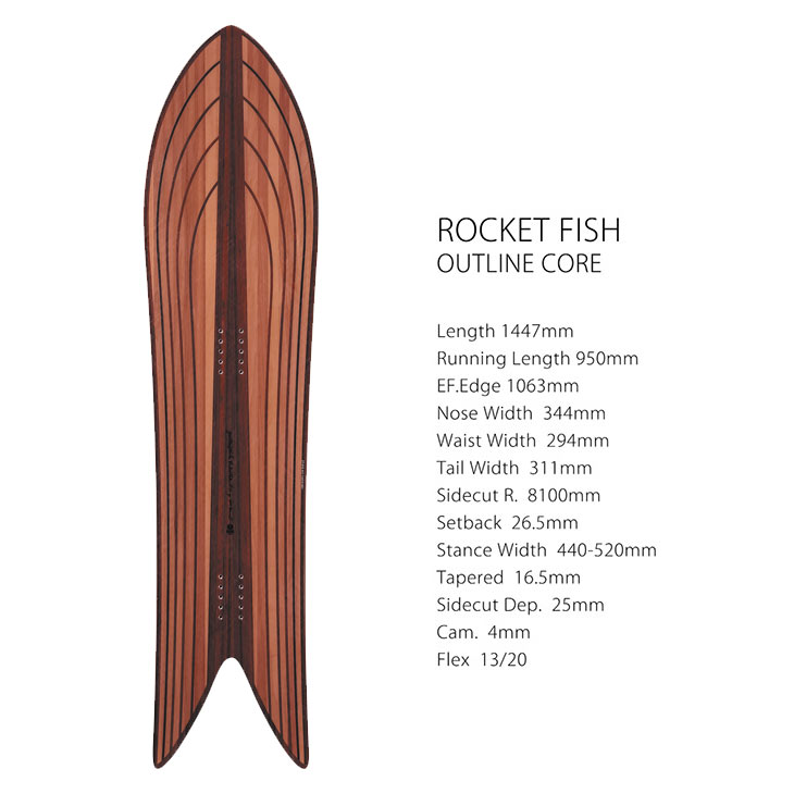 GENTEMSTICK ゲンテンスティック 26-27 ROCKET FISH OC ロケットフィッシュ アウトラインコア 2026-2027 スノーボード メンズ |  | 01