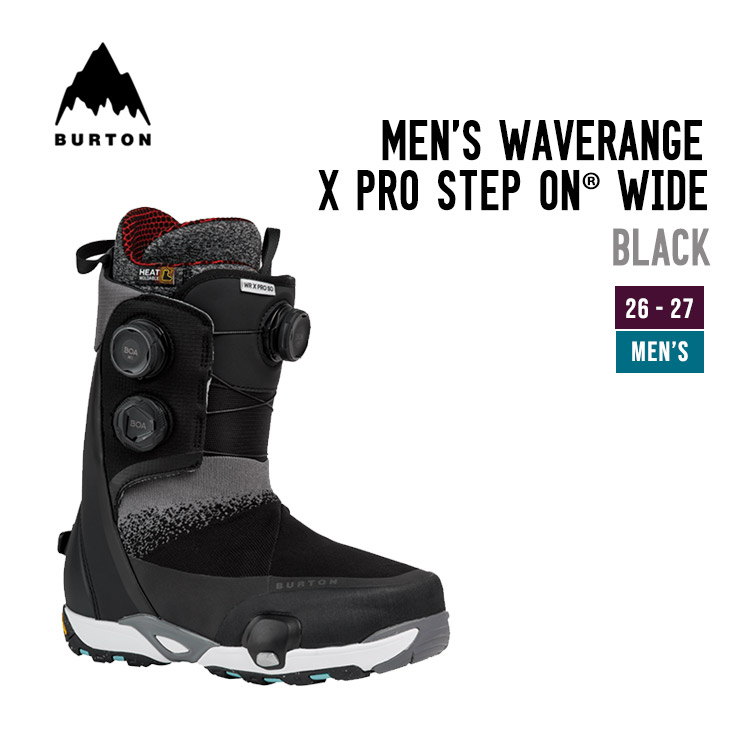 26-27 BURTON �o�[�g�� MEN'S WAVERANGE X PRO STEP ON�� WIDE �����Y �X�m�[�{�[�h �u�[�c �X�e�b�v�I�� �E�F�C�u�����W �G�b�N�X �v��