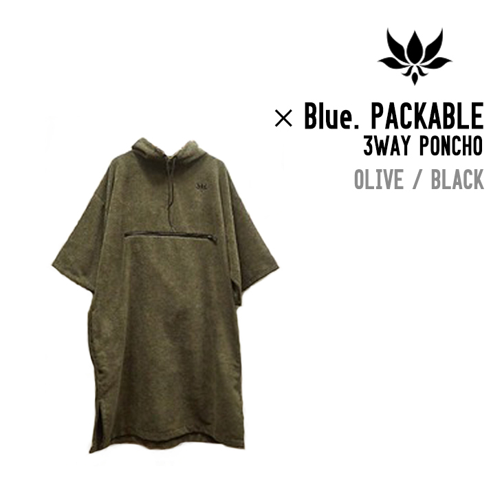 AXXE CLASSIC アックス クラシック × Blue. PACKABLE 3WAY PONCHO