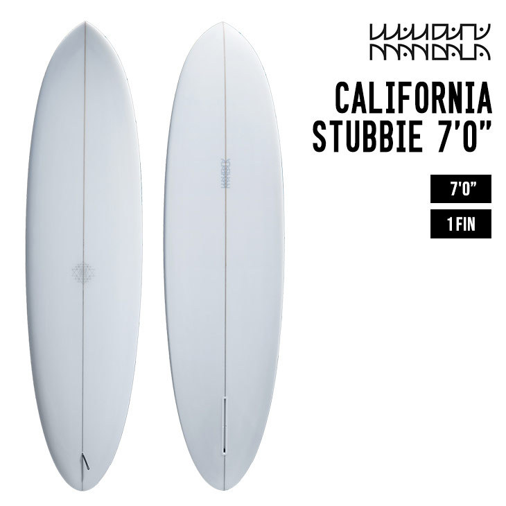 MANDALA マンダラ CALIFORNIA STUBBIE 7'0 カルフォニア スタビー サーフボード ファンボード ミッドレングス