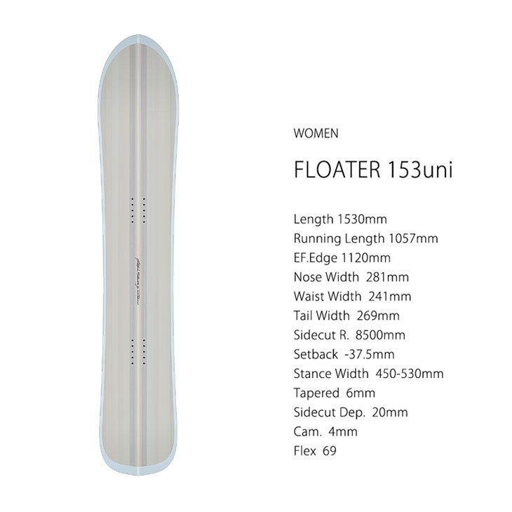 GENTEM STICK ゲンテンスティック 22-23 FLOATER 153UNI フローター