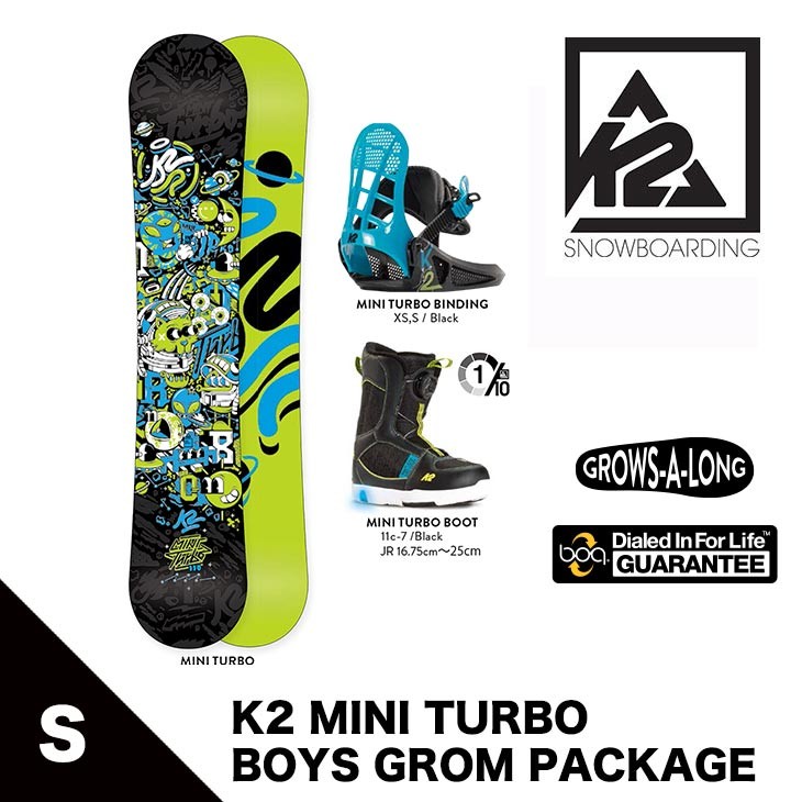 K2 スノーボード キッズ 子供用 3点セット MINI TURBO BOYS