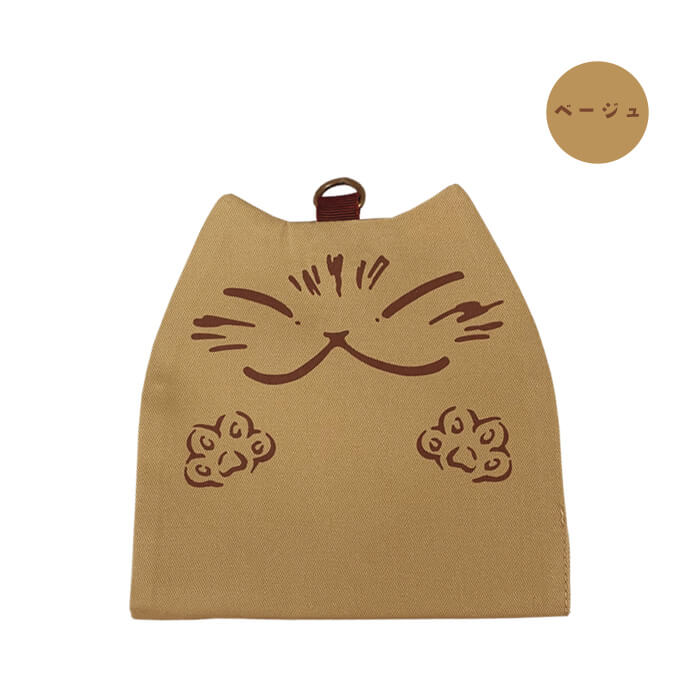 わちふぃーるど ダヤン 抗ウイルス猫型マスクケース（ベージュ・カーキ