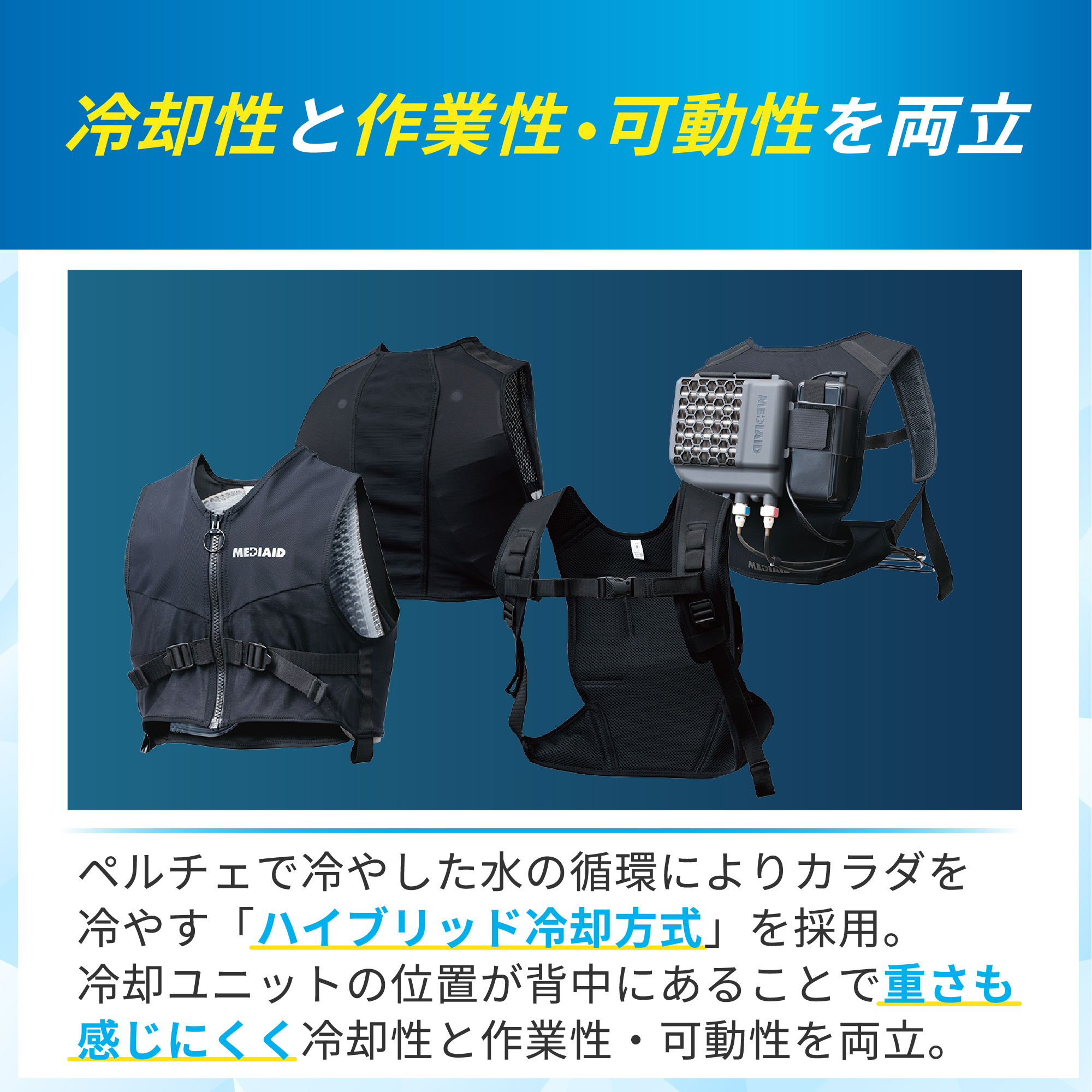 MEDIAID水冷服 水冷服・冷却服 メディエイド アイシングギア アイスパック