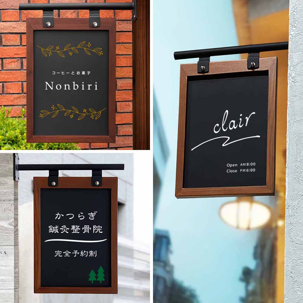 アイアン看板　インダストリアル　店舗用品　黒板看板　木看板　カフェ　美容室 Amazon | アイアン ブラックボードスタンド/S（AZ4899）案内看板