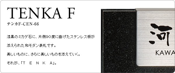 最大68％オフ！ 表札 おしゃれ 戸建 天然石 ミカゲ石 ステンレス テンカF-CEN-66 ホームサイン 表札辞典 新築祝いオーダーメイド  tronadores.com