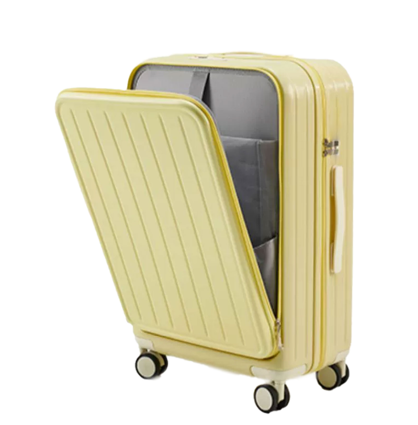 前開き スーツケース Mサイズ USBポート付き キャリーケース フロントオープン 大型 4-7日用 軽量設計 大容量 多収納ポケット 旅行バック トラベル sc172-24｜signkingdom｜06