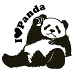 パンダシール パンダロゴステッカー 2枚セット – WWFジャパン PANDA SHOP