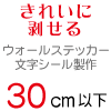 ウォールステッカー 文字 切り文字 シール 30cm以下