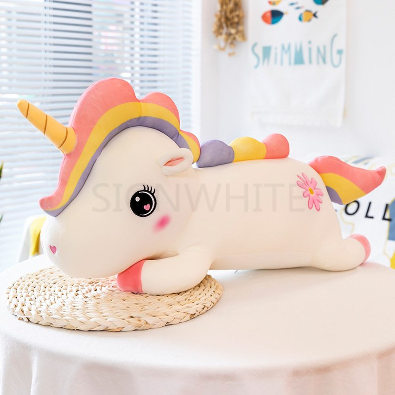 ぬいぐるみ ユニコーン 抱き枕 クッション 大きい Web限定カラー かわいい 昼寝枕 安眠 誕生日プレゼント イベント景品 子供の日 80cm ふわふわ 彼女 40 送料無料 60