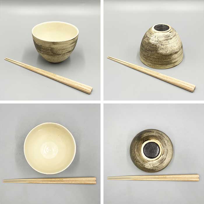 信楽焼 刷毛目 ご飯茶碗 約400cc 日本製 国産 和食器 和陶器 陶磁器