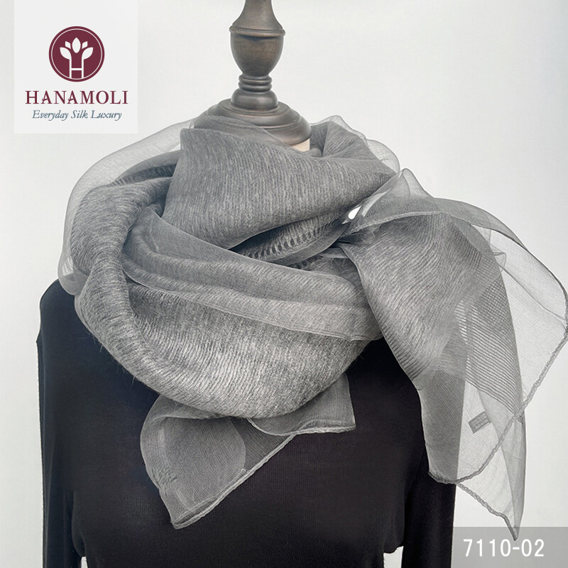 シルク40％＆ウール60％ストール 3色展開 上品な色使いで高級感UP 48