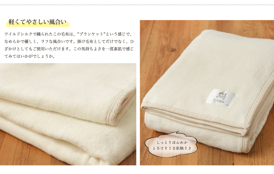 シルクふぁみりぃ シルク100%毛布