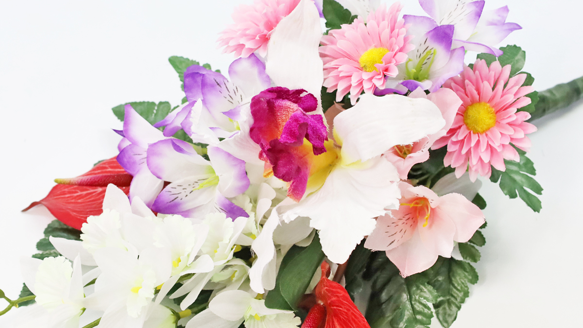 造花 仏花 アンスリウムやカトレアなどの洋風仏花の花束 一本(一束) CT