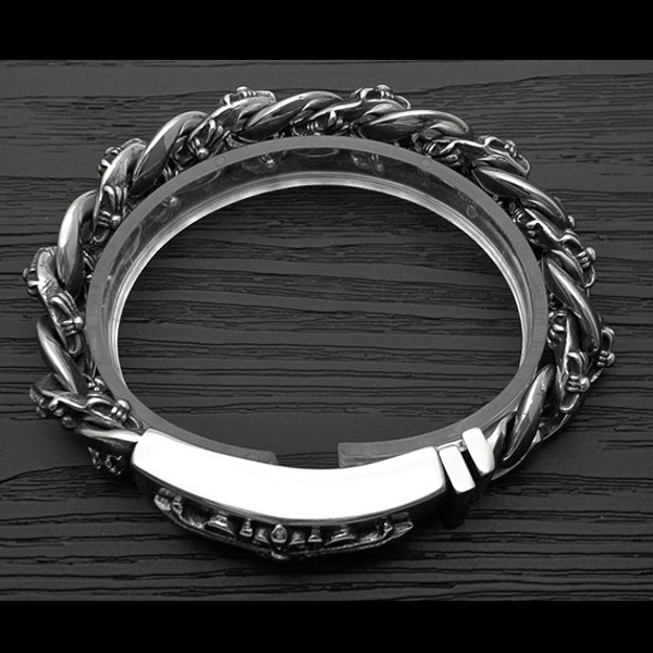 メンズ ブレスレット フローラルクロス ブレス IDブレスレット