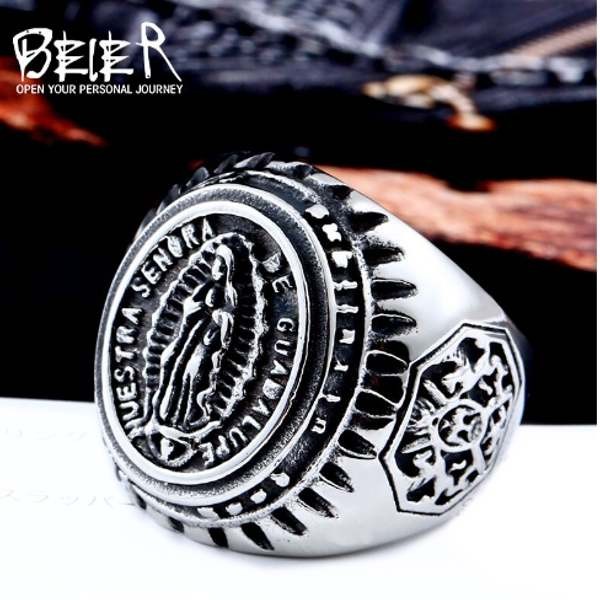 リング メンズ マリア マリア像 ステンレス ゴツイ系 カッコイイ ag4