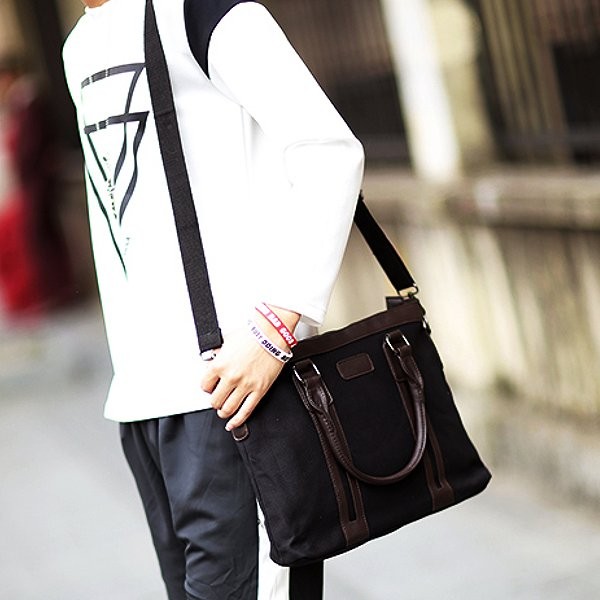 黒 キャンバス トートバッグ オーガニックコットンキャンバスボックストート ナイトブラック