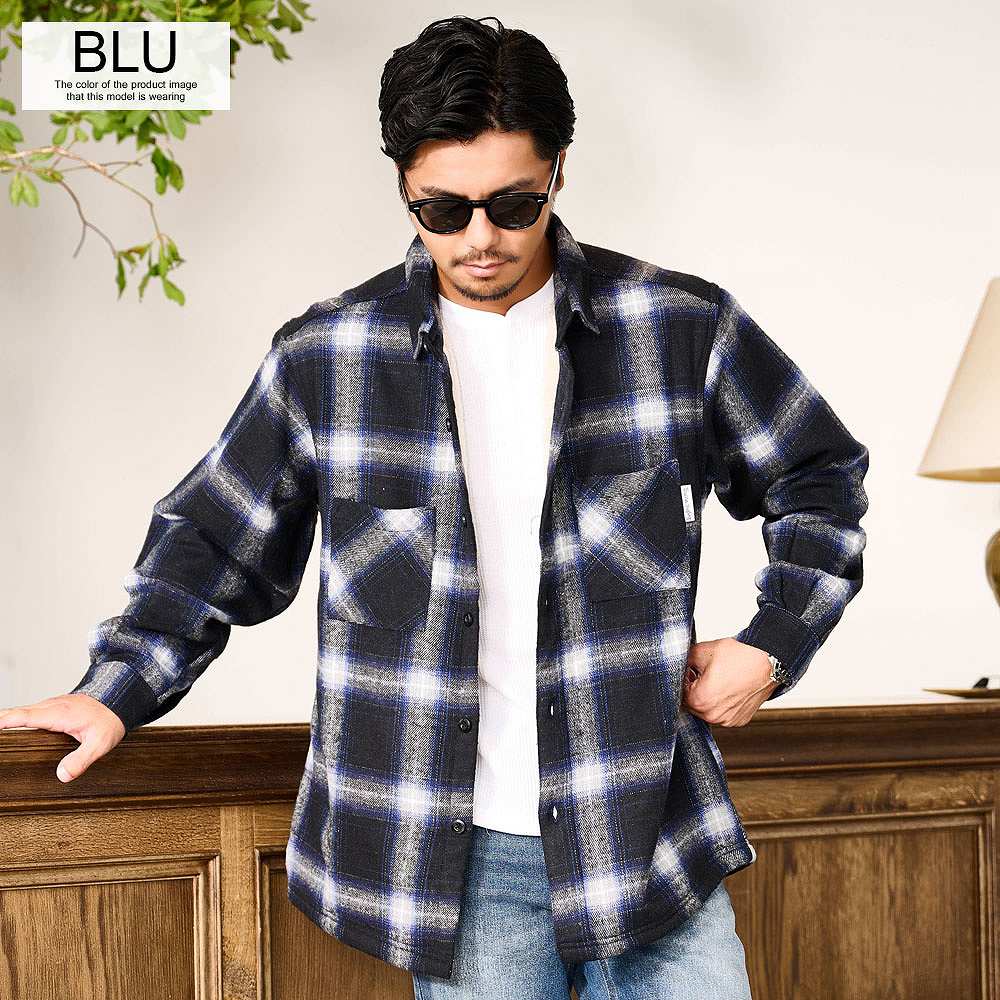 SILVER BULLET（シルバーバレット） ネルシャツ メンズ 厚手 裏ボア