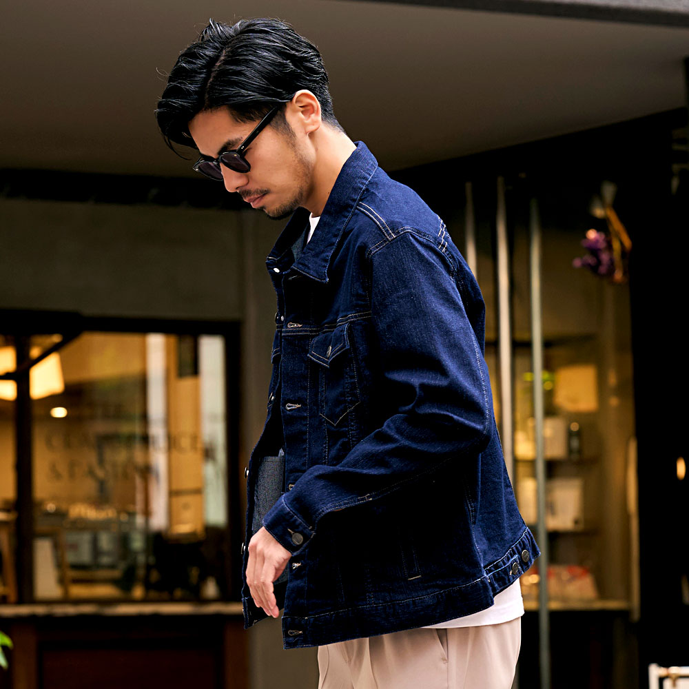 Hanes（ヘインズ） デニムジャケット メンズ Gジャン 伸縮 大きい