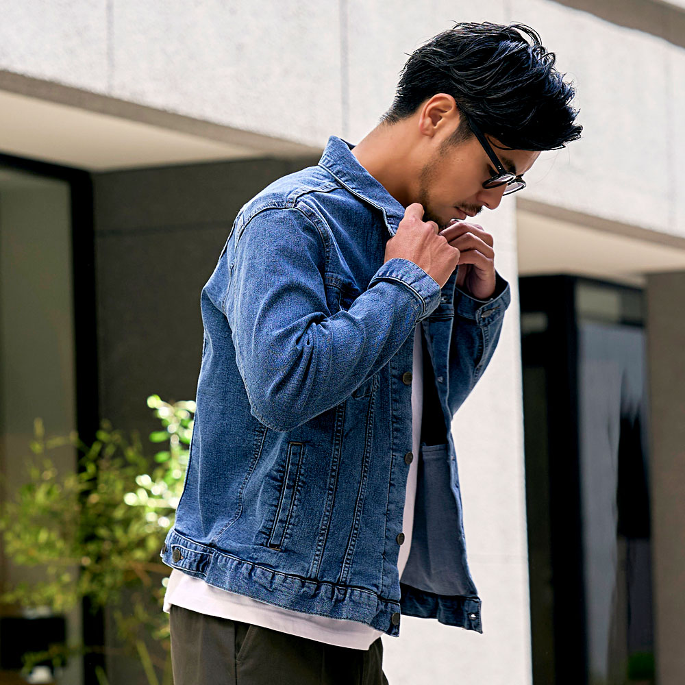 Hanes（ヘインズ） デニムジャケット メンズ Gジャン 伸縮 大きい