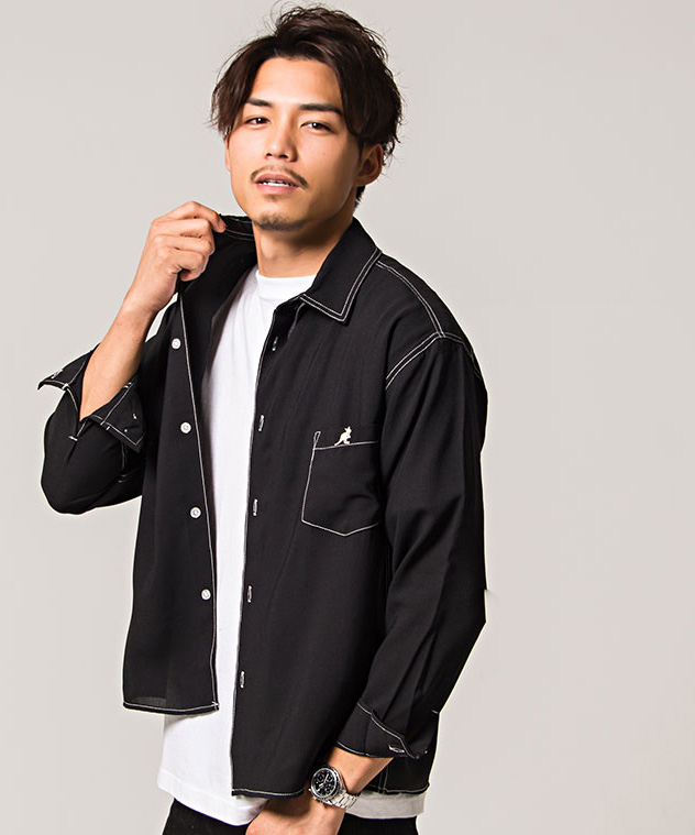 KANGOL 長袖シャツ メンズ 別注 カンゴール 別注ワンポイント