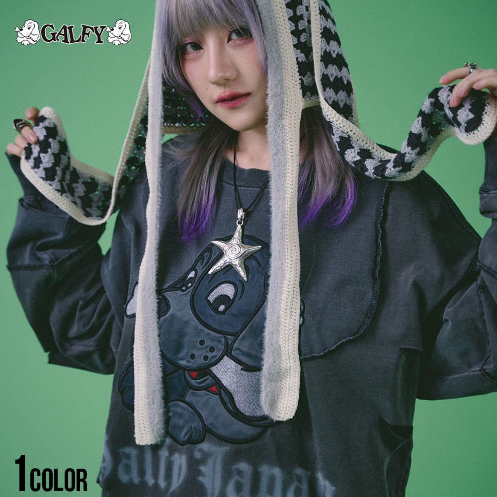 GALFY ガルフィー 　ダメージロンＴ　メンズXL ガルフィー ムラ染め 長袖 楽天市場】GALFY ガルフィー ロンT 病みに染まりし ストリート
