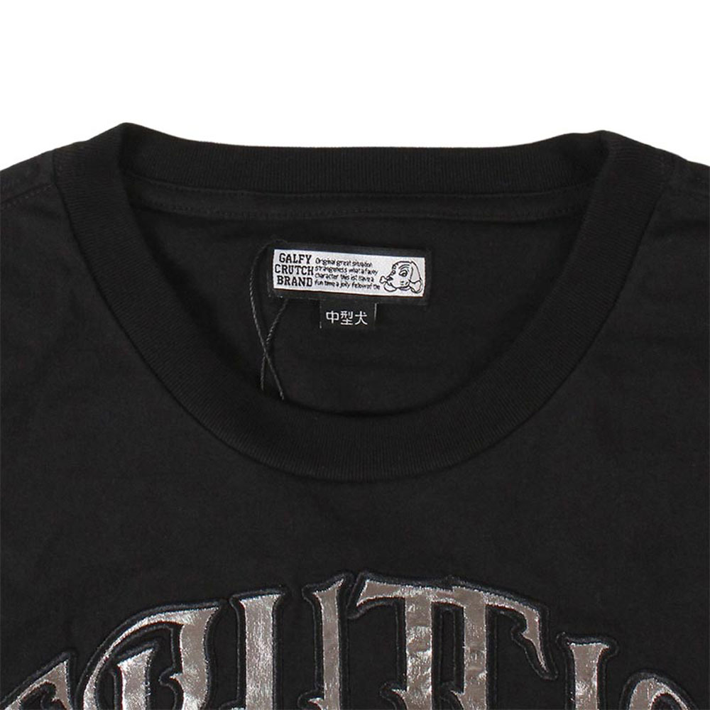 【希少】GALFY 刺繍 ロングTシャツ 黒 GALFY ガルフィー ロンT メンズ レディース ブランド おしゃれ