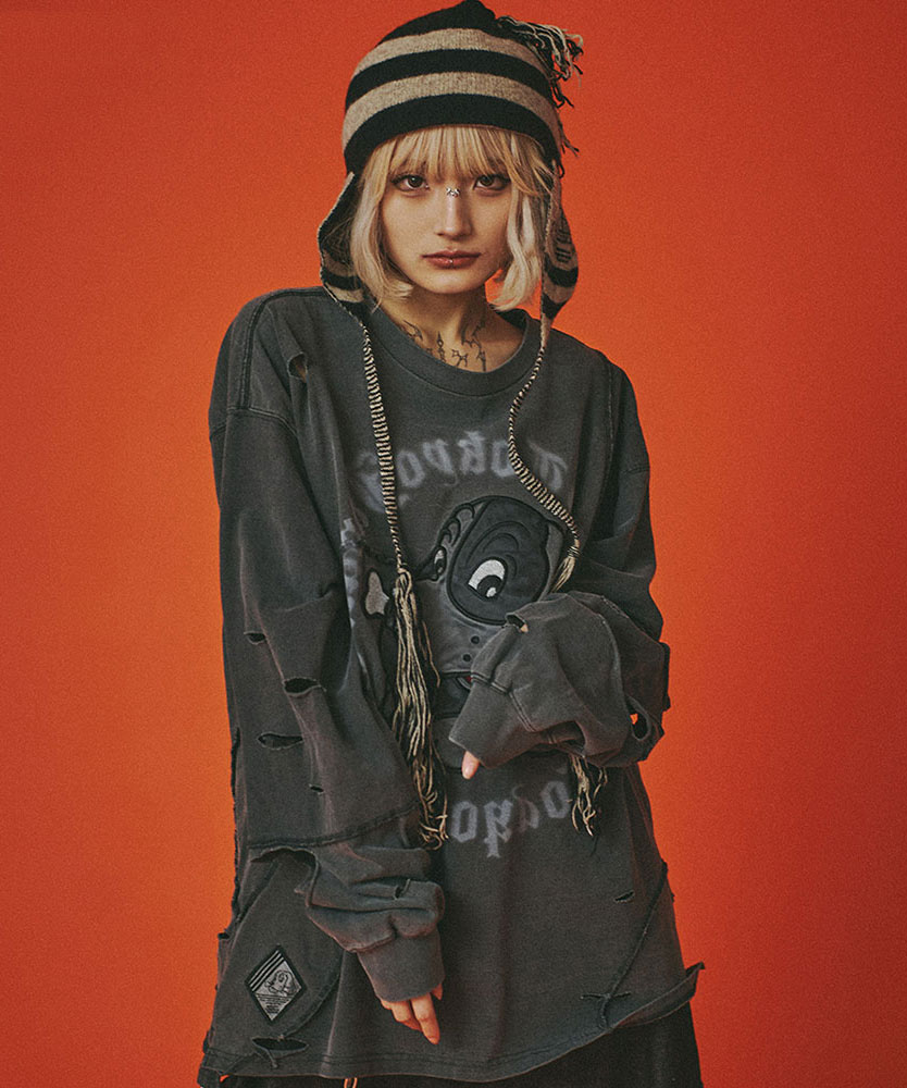 GALFY ガルフィー 　ダメージロンＴ　メンズXL ガルフィー ムラ染め 長袖 楽天市場】GALFY ガルフィー ロンT 病みに染まりし ストリート