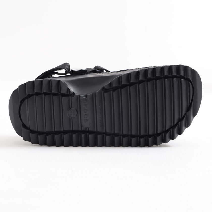美品▪️Crocs クロックス 【27㎝】厚底 サンダル 男女兼用　ブラック　黒 crocs クロックス CROCS メンズ おしゃれ 厚底 サンダル