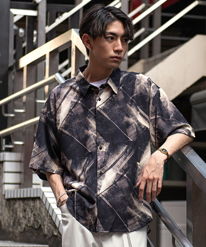 メンズ タイダイ柄シャツ 大きめ カジュアル G00107 楽天市場】タイダイ染め シャツ 総柄 ワイシャツ メンズ