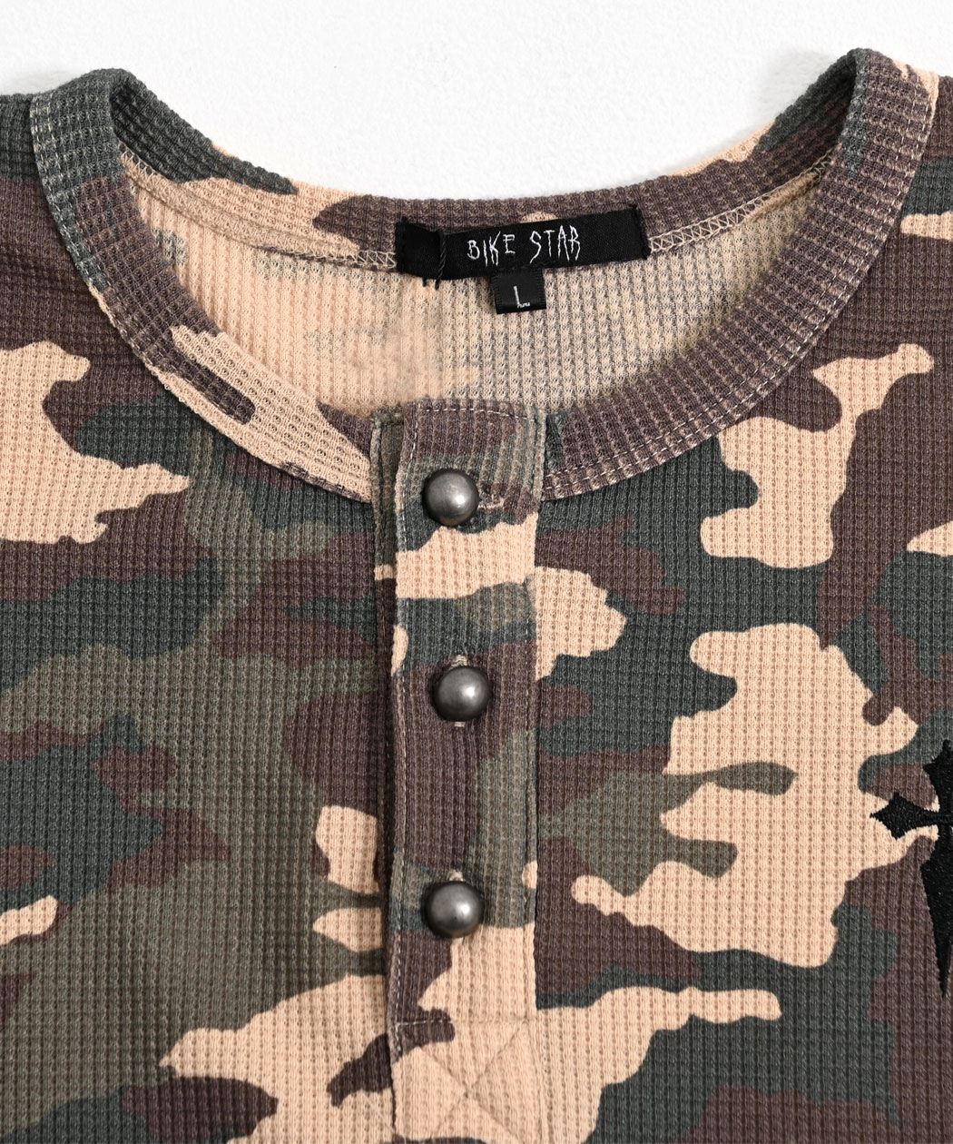 CavariA（キャバリア） Tシャツ メンズ 長袖 ロンT ワッフル サーマル