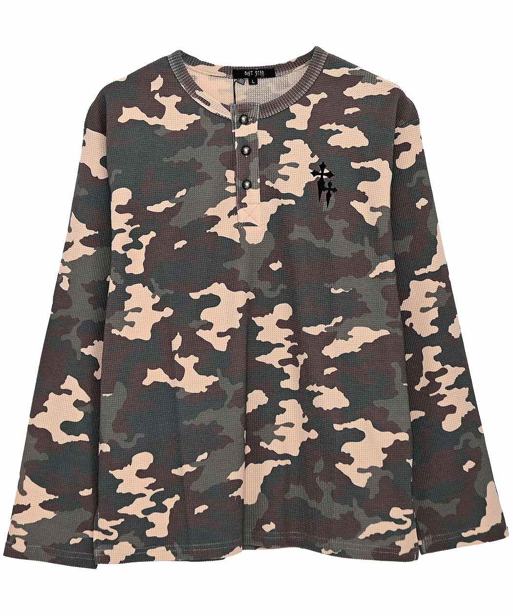 CavariA（キャバリア） Tシャツ メンズ 長袖 ロンT ワッフル サーマル