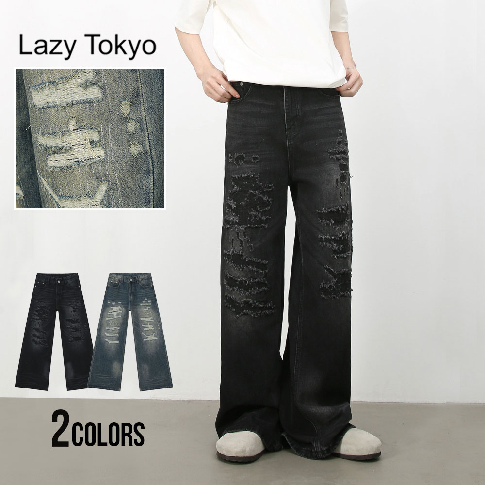 Lazy Tokyo（レイジ―トウキョウ） デニムパンツ メンズ ワイド バギー