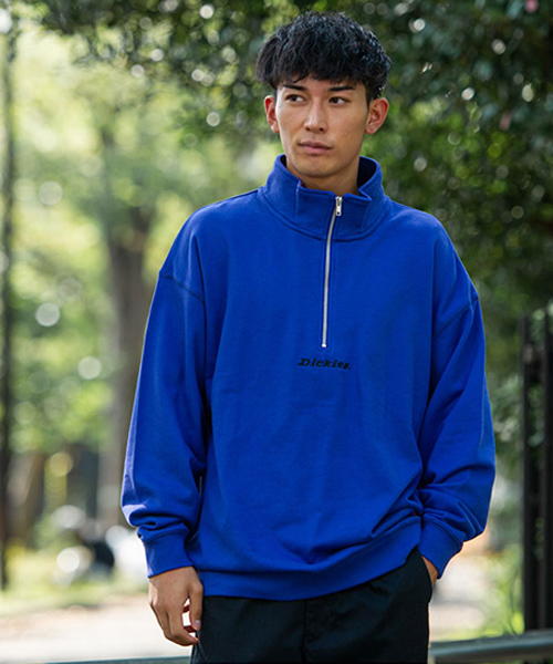 Dickies ディッキーズ トレーナー メンズ 大きいサイズ 長袖 ハーフジップ 裏毛 スウェット...