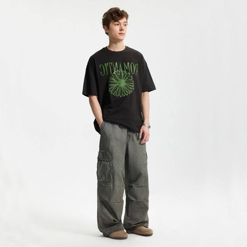 タトゥーレースリラックスフィット半袖Tシャツ RELAXED FIT TEE」リラックスドフィットTシャツ(M ブラック