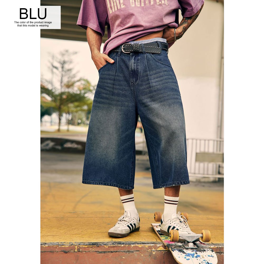 glance tokyo デニム Sサイズ Lazy Tokyo（レイジ―トウキョウ） デニムパンツ メンズ ワイド バギー
