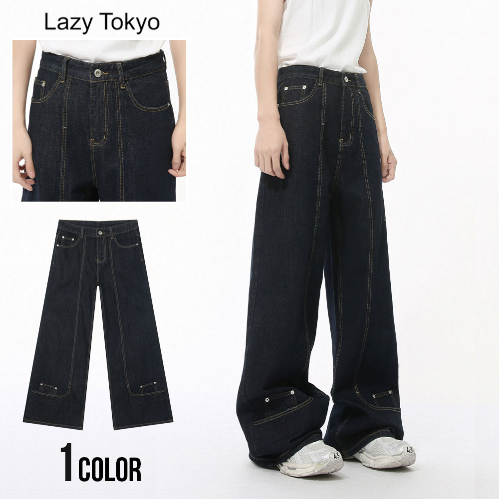 Lazy Tokyo（レイジ―トウキョウ） ワイドパンツ メンズ ワイドデニム