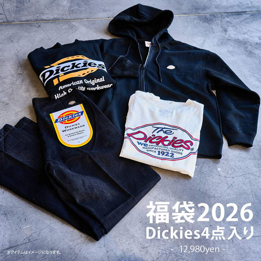 福袋 2026 メンズ 4点入り ブランド Dickies ディッキーズ コーデセット ジップパーカー トレーナー スウェット 半袖Tシャツ チノパンツ M L XL ユニセックス 大人 アメカジ 20代 30代 40代 50代 男性 プレゼント ギフト 秋 冬 即日発送 クーポン対象外 [25DK-SET01] Dickies（ディッキーズ） 福袋 2026 メンズ ブランド 4点セット ジップ