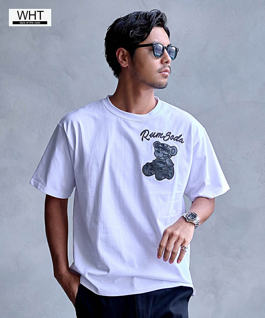 RUMSODA（ラムソーダ） Tシャツ メンズ 半袖 綿100% 大きいサイズ ベア 
