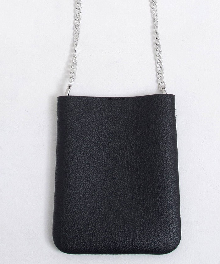Wallet shoulder bag／ミニポーチ付／silver Embossed Zip Around Wallet / silver × silver – th products