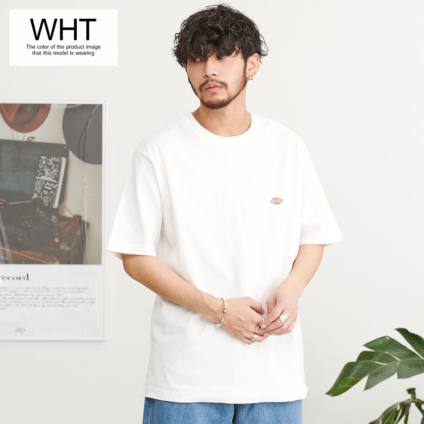 【Dickies】半袖 ロゴ Tシャツ ホワイト / 送料無料 Dickies ディッキーズ 半袖Tシャツ 綿100% メンズ コットン ロゴ