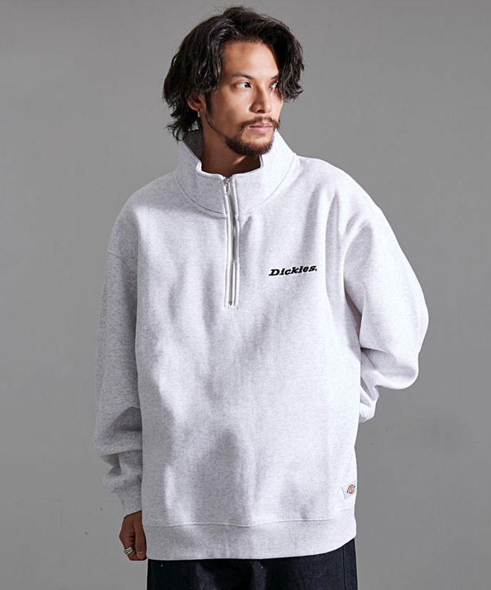 ♡未着用♡Dickies 裏起毛 グレー ハーフジップ　スウェットトレーナー ♡未着用♡Dickies 裏起毛 グレー ハーフジップ スウェットト